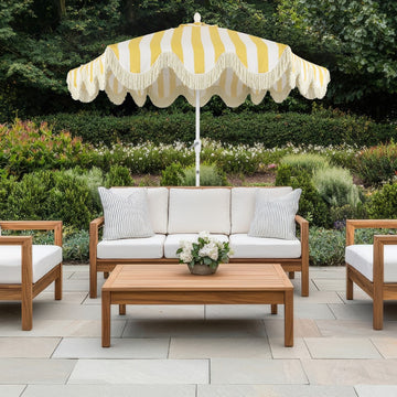 Collins 9 ft. Classic Cottage Tassel Market Patio Umbrella